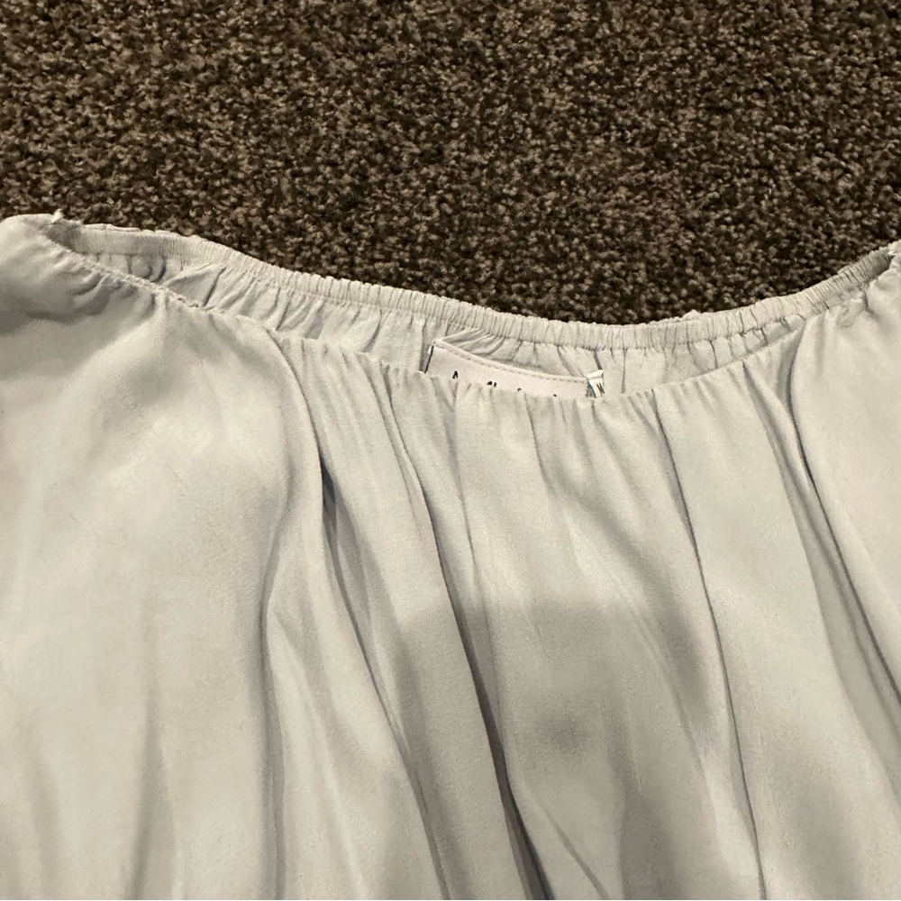 Light Blue Ruffle Women's Top - Picture 7 of 16